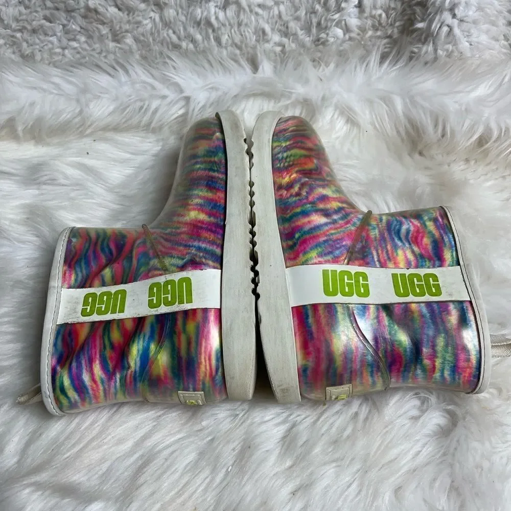 UGG Big Kids Classic Clear Mini Pixelate Boot Multi marble Color Boot girl SZ4.5